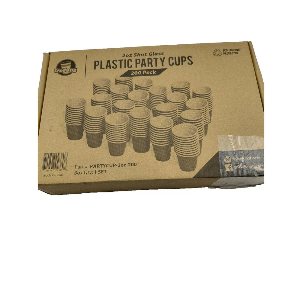 Plastic Party Cups 2oz‎ Shot Glass / 3 Ping Pong Balls Included